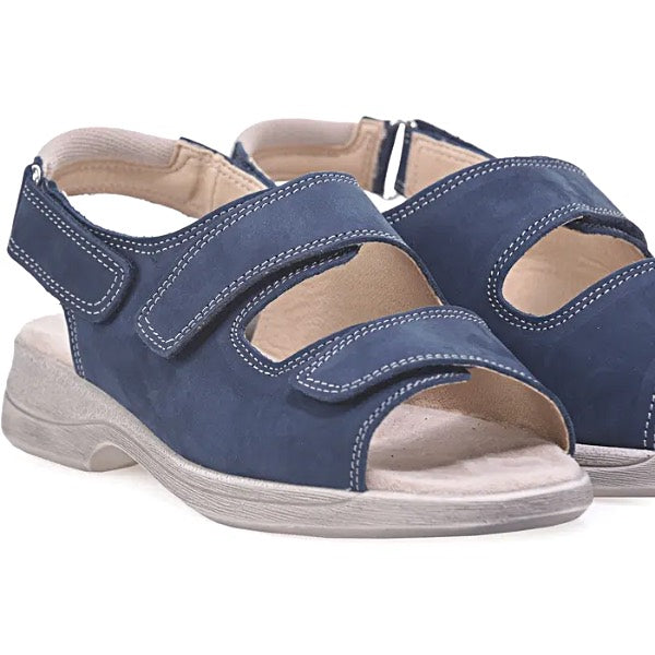 Sunny. A contemporary looking sandal with triple fastenings