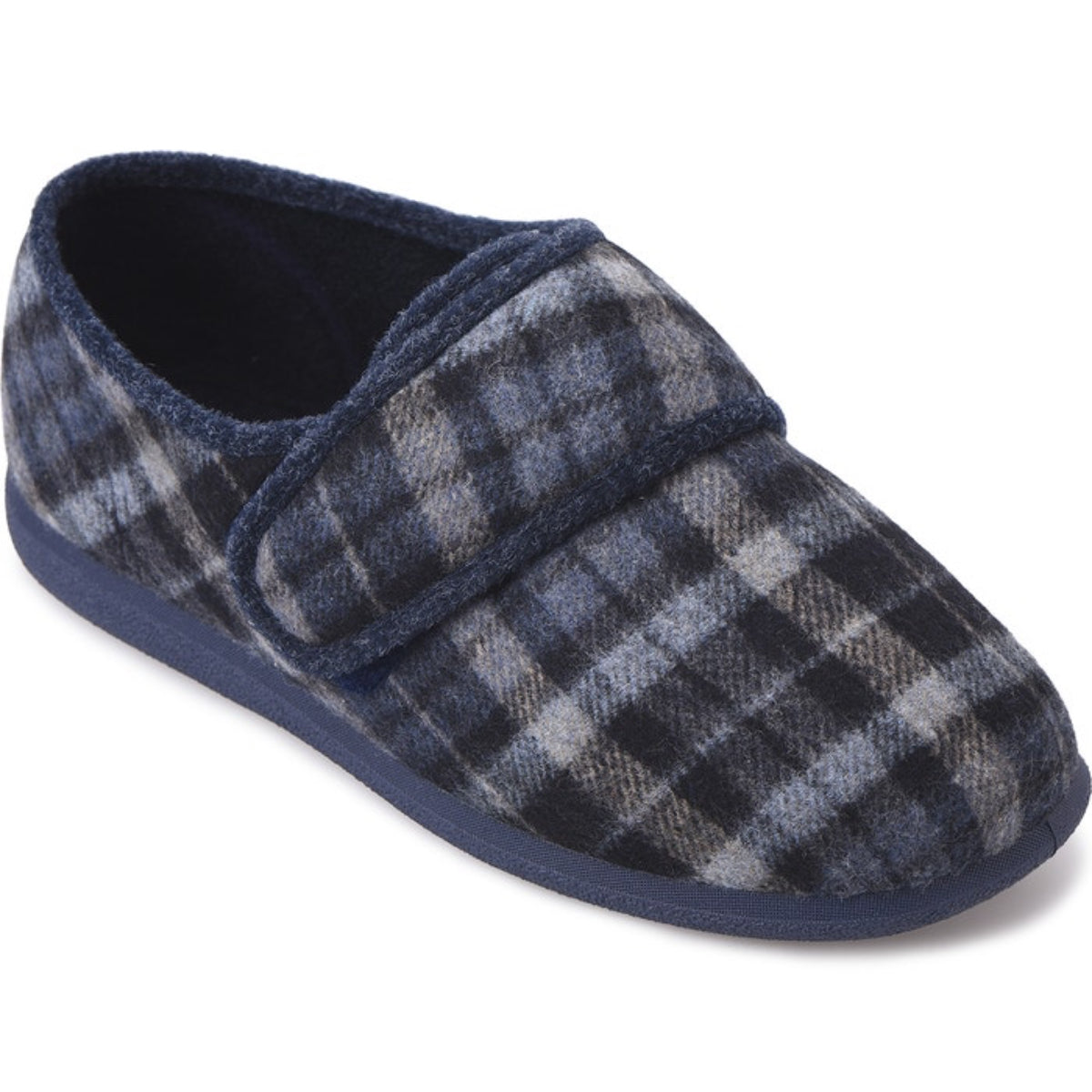 Reggie. Soft, smart, cushioned, supportive and seam-free slipper adjusts to fit swelling