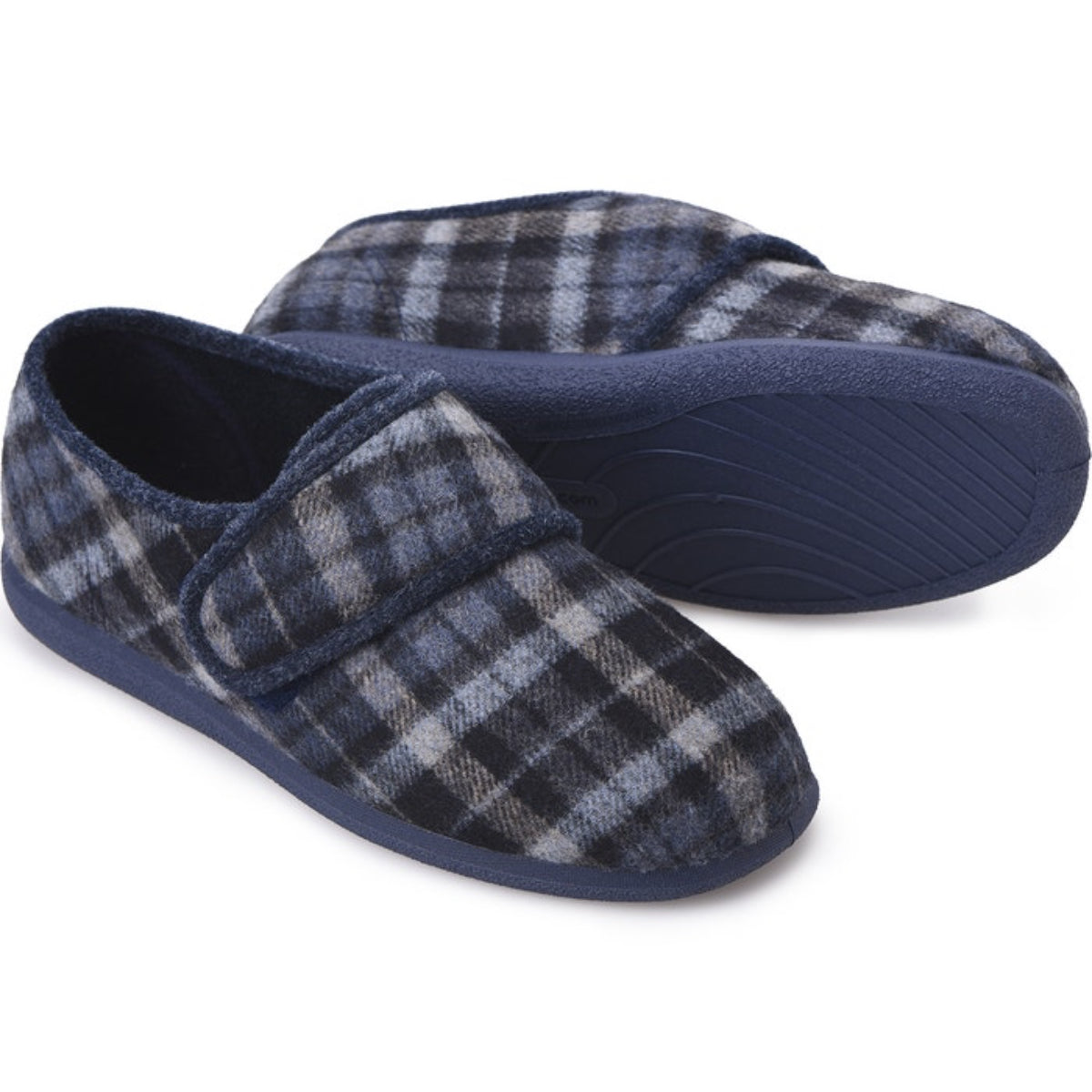 Reggie. Soft, smart, cushioned, supportive and seam-free slipper adjusts to fit swelling